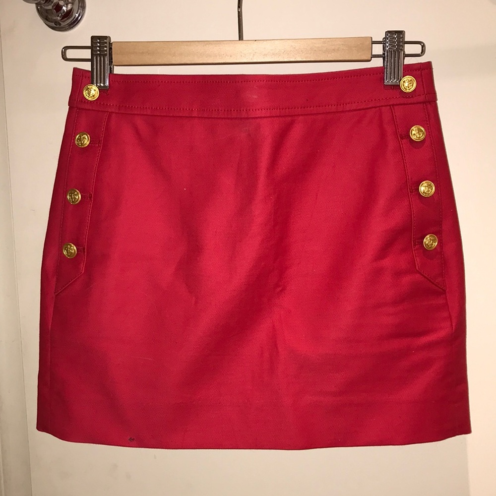 J. Crew Red Skirt